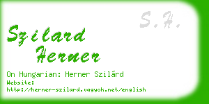 szilard herner business card